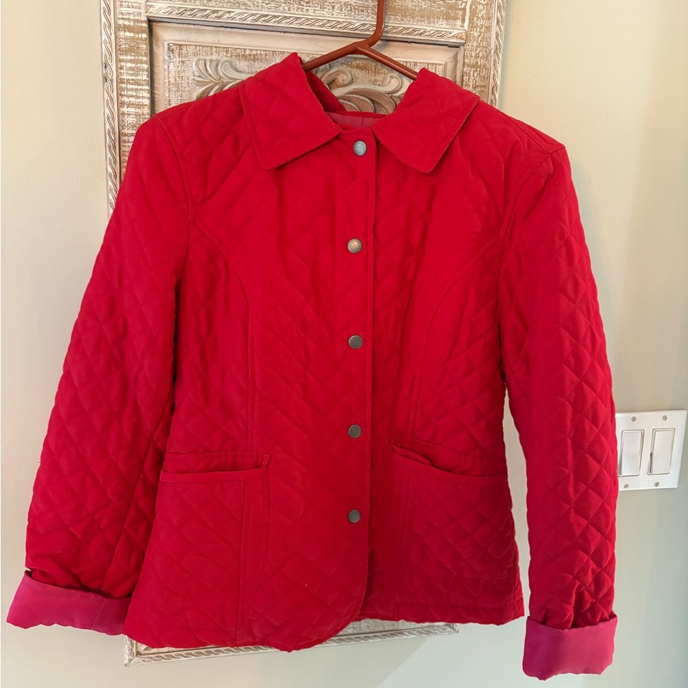 LOFT Red Quilted Women's Puffer Jacket